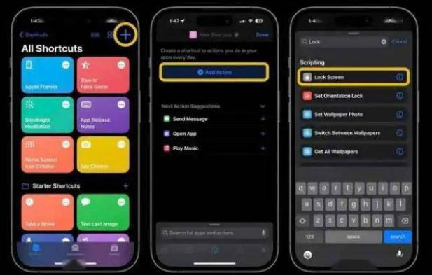 东澳镇苹果14锁屏维修店分享iPhone14升级iOS16.4后如何创建锁屏快捷方式 